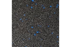 ARK MAT Rubber Crumb Gym Floor Tiles - Heavy Duty Non-Slip Commercial Grade Gym Mats - 1m x 1m (Blue Fleck, 10mm Thick)