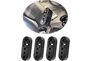 GTLM 4PCS EPDM 4-Loch Auspuffgummi (Loch ID12mm),Verstellbarer Auspuffgummi Verstärkt zum Schutz der Auspuffanlage,Universal Auspuff Halter Isolator Car Gadgets Fit Auto LKW SUV (4PCS)