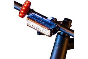 FAHEFANA LED Fahrrad Licht Set, StVZO FahrradLicht, Alulegierung Fahrradlicht USB Aufladbar, IPX6 wasserdichte Fahrrad Lampe Vorne und Rücklicht MTB
