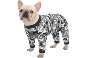 Kuoser Dog Bodysuit After Surgery for Medium Dogs Pyjamas, One-Piece Surgery Body Dog Castration Male, Dog Bodysuit Dog Suit with Legs, Long Sleeves for Dogs, Surgical Body , Dog Collar