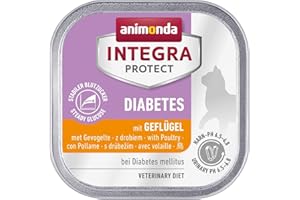 animonda INTEGRA PROTECT Diabetes mit Geflügel (16 x 100 g), Katzennassfutter bei Diabetes mellitus, Katzen Diätfutter für zuckerkranke Katzen, Nassfutter ohne Zucker