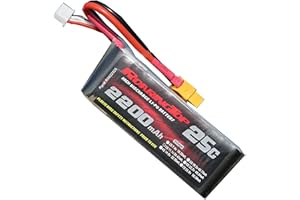 RoaringTop Lipo Battery 2200mAh 11.1V 3S 25C(Continous Discharge) with XT60 for RC Plane RC Airplane RC Helicopter RC Car/Truck RC Boat(1PC)