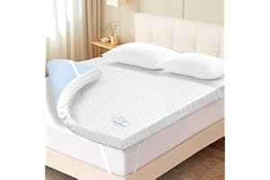 VividHues Mattress Topper Small Double Bed - Dual-layer Memory Foam Mattress Toppers with Machine Washable Breathable Microfibre Cover & Elasticated Corner Straps for Back Pain Relief (120x190cm, 7cm)