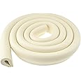 FiveSeasonStuff All Season Premium Foam Cushion Table Edge and Corner Guards / Edge Protectors / Edge Cushion / Edge Guards / Baby Proofing Child Proofing (U-Profile Double Sided Edge Protector Beige 1pc 2Metre (T:5-8mm) [for edges between 0.5-2cm])