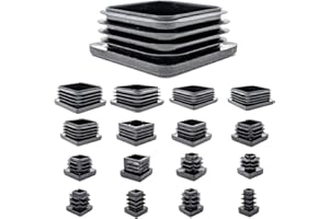 KEAY VITAL PARTS 45x45mm Plastic End Caps, Square Tube Inserts (Pack of 4, Black) See Second Image for Ordering Guide - Made in Germany