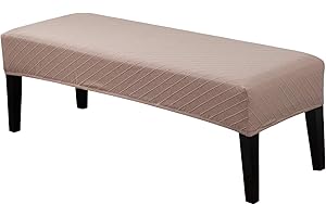 TOPCHANCES Fodera per panca in tessuto, per sala da pranzo, panchina elasticizzata, copridivano in morbido, sfoderabile e lavabile, per soggiorno moderno, camera da letto, cucina