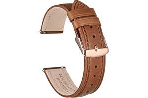 Ayadoo Correas de Reloj de Cuero con Cera de Aceite, Correas de reloj de Repuesto de Liberación Rápida para Hombres y Mujeres, Ancho de banda 18 20 22 mm