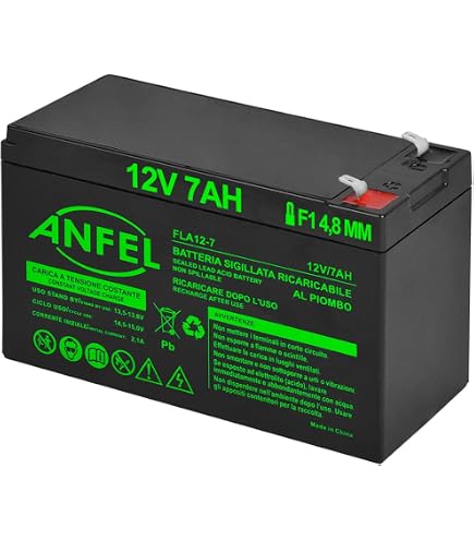 Batterie Plomb-acide 12V 2Ah (2000mAh) - Nedis 6632 - Hermétique, 178x34x66mm - Neuve