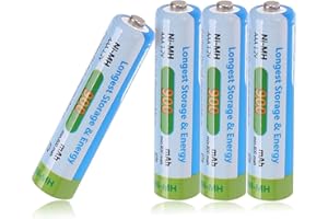 Tera AAA Pile Rechargeable Ni-MH 900mAh 1.2V 1200 Cycles à Faible Auto-décharge sans Effet Mémoire Lot de 4 pour Siemens Gigaset Téléphone DECT A380 A385 A155 AS285 Swisscom Detewe Audioline