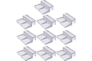 SHULLIN 10 Pcs 6mm Fish Tanks Glass Cover Clip Aquarium Cover Bracket Aquarium Lid Clips Aquariums Fish Tank Acrylic Clips Fish Tank Clips Fish Tank Lid Holder Support for Rimless Aquariums (6MM)
