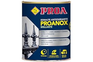 Esmalte antioxidante directo sobre óxido BRILLANTE. Blanco. 250 ML. Pintar sobre hierro y óxido sin necesidad de imprimación. PROANOX.