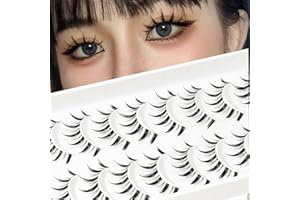 Manga Lashes Clear Band Anime Lashes Natural Look 10 Pairs Natural False Lashes With Spiky 13mm Manga Eyelashes Wispy 3D False Eyelashes Japanese Korean Asian Makeup by Obeyalash