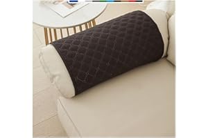 ILIEMAO Sofa Armrest Cover Headrest Cover Recliner Chair Arm Cover Sofa Headrest Slipcovers Nonslip Waterproof Armchair Cover for Recliner Leather Sofa Couch Protector Modern ( Color : Black , Size : No pocke