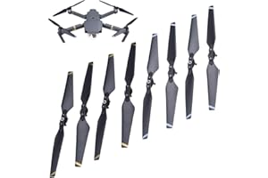 CAMKIX Hélices de Repuesto para dji Mavic Pro/Platinum, 2 Juegos (8 Cuchillas), Color Negro, alas Plegables de liberación rápida, Probado en Vuelo, Accesorio Esencial para dji Mavic Pro