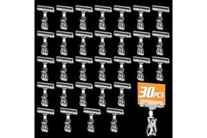 WOOWAIR 30 Stück Kunststoff Drehbare Clip Etiketten Preis Clip, Merchandise Schild Clip Display Clip Halter, Transparente Preisschild-Clips, Kunststoff-Schilderhalter für Supermarkt Preisanzeige Homeoffice