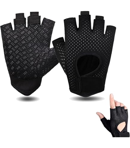 Guanti Palestra Traspiranti Con Presa Antiscivolo - Per Sollevamento Pesi, Ciclismo E Allenamento - Foto 6