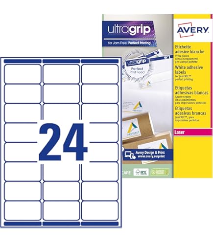 Stampa Etichette Adesive EJRange - Etichette Autoadesive Stampabili Per Indirizzo Carta Stampante A4