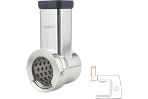 ‎KENWOOD Kenwood Trommelraffel KAX643ME, Zubehör für Kenwood Küchenmaschinen, elektrischer Zerkleinerer zum Schneiden, Raspeln und Reiben von Gemüse, Käse, Nüsen, Schokolade und mehr