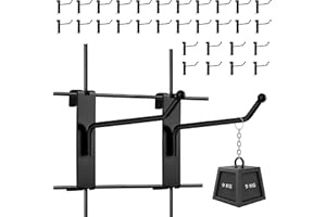 Winter Shore 10 cm Lochwand Haken mit Kugelende (32er-Pack) - Robustes Lochwand Zubehör mit einer Tragfähigkeit von 9 kg, Paneelaufhänger für die Präsentation im Einzelhandel - Gitter Haken Schwarz