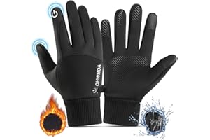OHWHOA Guanti Invernali Antivento Termici Impermeabili per Uomo e Donna, Guanti da Caldi Sportivi con Touch Screen per Moto, Bici, Corsa, guida, Sci, Snowboard, Alpinismo