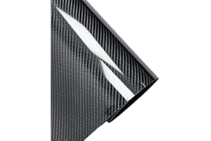 TPZORJX 1 rollo de lámina de carbono 7D, lámina para automóviles 150 x 30 cm, lámina autoadhesiva de vinilo para automóviles, lámina protectora de carbono para automóviles, lámina de fibra (negra)