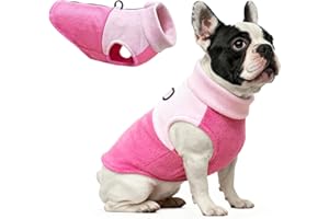 Oslueidy Abrigos para Perros Cálidos Chaquetas para Perro de Lana Capuchas para Mascotas suéter Trajes Nieve Chaleco para Perros pequeños medianos Grande (Rosa, L)