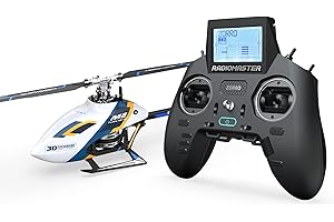 OMPHOBBY M2 EVO RC Helicopter Outdoor Dual Brushless Motors Direct-Drive 6CH Helicopters for Adults, 3D Mini Aircraft with Remote Control White RTF