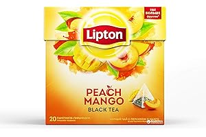 Lipton Tea Mango i brzoskwinia - 20 piramid (6 pudełek: 120 piramid)