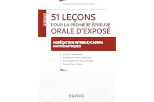 51 leçons pour la première épreuve orale d'exposé - Agrégation interne de mathématiques