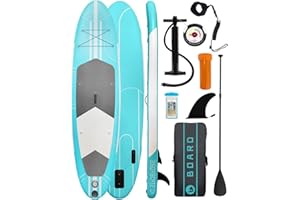 RUMICET Paddle Gonflable Adulte, 320cm Stand Up Paddle Gonflable avec Accessoires, Capacité de Charge Maximale 140kg, Planche à Pagaie Debout Sup avec Sac Étanche Mobile, pour Adultes/Débutants/2 Personnes