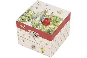 TROUSSELIER - Pierre Lapin - Peter Rabbit. - Boîte à Trésors & Bijoux Musicale - Idéal Cadeau Enfant - Musique Menuet de Mozart - Colori Fraise