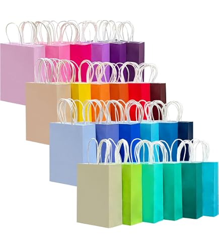 250 Papiertragetaschen – 3 Größen, 9 Farben, 70-80 G/m², Mit Flachhenkeln & Verpackungslizenz