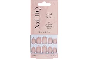 Nail Hq Oval French 80 45 263 Paznokcie, Naturalny, 24 szt.