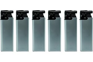 6er Set Feuerzeuge nachfüllbar – Sturmfeuerzeug Jetflamme, Feuerzeug Jetflame, Jetflamme Feuerzeug, Sturmfeuerzeug Gas | VZL Premium Qualität (Silber)