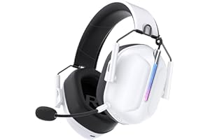 Gvyugke Cascos Gaming Inalambricos, Cascos PS5 Inalambricos Bluetooth, Auriculares PS5 Gaming Cascos para PC/PS5/PS4/Switch, Auriculares con Micrófono, Auriculares para Videojuegos Inalámbricos PC