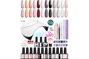 ‎PHOENIXY Phoenixy U V Nagellack Set 12 Farben Gel Nägel Set mit 36W U V/LED Nagellampe Gel Nagel Farblack Set Geschek für Frauen