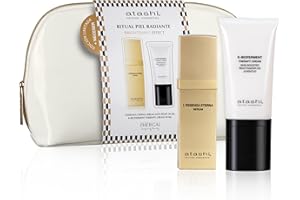 Atashi | Ritual Piel Radiante | Sérum Antiedad L’Essenza Eterna + K-Bioferment Therapy Cream + Neceser de Charol Blanco de Regalo | Rejuvenece y Revitaliza tu Piel | 30 ml + 50 ml