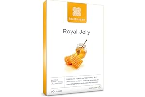‎HEALTHSPAN Healthspan Gelée Royale 600 mg | Mindert Müdigkeit und Erschöpfung | nährstoffhaltiger Nektar | Zusätzliches Vitamin B2 | Enthält mindestens 6% HDA | Vegetarisch | 90 Kapseln