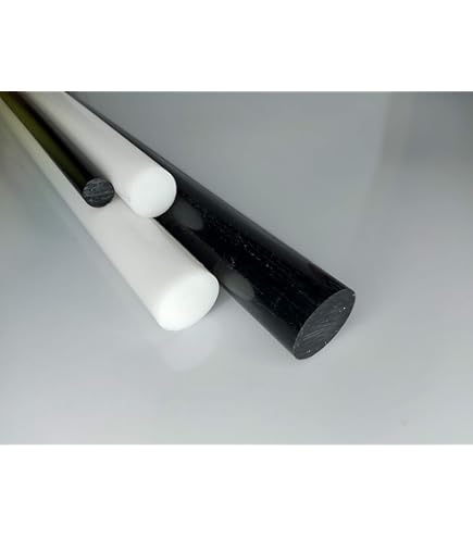 HDPE High Density Polyethylene Round Rod, Black 20mm Diameter X 300mm