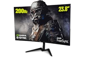 YEYIAN Moniteur de Jeu incurvé 23,8 '' Sigurd HDMI Displayport, 200 Hz, Temps de réponse de 1 ms, VESA (YMC-70804)