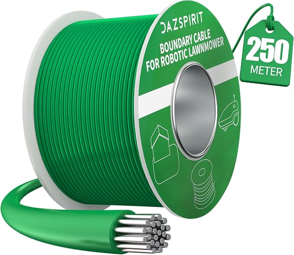 DazSpirit 250 m Universal Begrenzungskabel für Mähroboter, Begrenzungsdraht Rasenmäher Kabel Zubehör, Kompatibel mit Gardena Bosch Husqvarna Worx Honda Robomow usw - 1