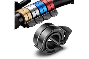 E-MANGUE Timbre de bicicleta, mini timbre de bicicleta de aleación de aluminio de 80 dB, nueva nivelación, doble timbre más fuerte y más largo, manillar de 22 mm, rojo