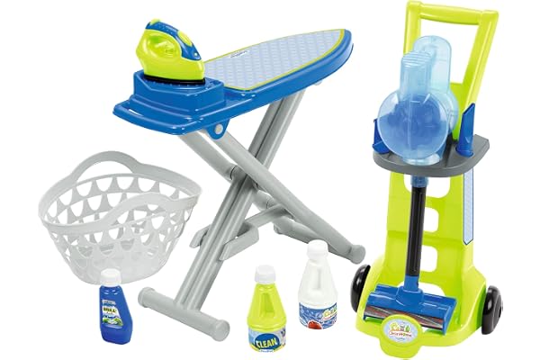 Jouets Ecoiffier- Clean Home Jouets Pack 3 en1-Ménage Jeu d'Imitation-De 12 à 36 Mois, 1762, 7 Unités (Lot de 1)