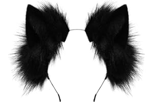 dressfan Katzenohren Haarreif Niedlich Katze kostüm Verkleidung Zubehör,Damen & Mädchen Party Neko Stirnband Cosplay Kostüm Accessoire zu Karneval & Fasching & Halloween