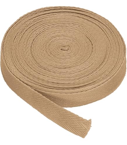 PATIKIL Katoenen keperband, 15 mm, 9 m, katoenen band, biasband, visgraatpatroon, om te naaien, cadeau, verpakking, knutselen, rood