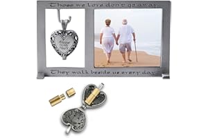 CATHEDRAL ART Abbey & CA Gift Bilderrahmen mit Phiole für Asche oder als Andenken, Beerdigung oder Beileidsgeschenk für den Verlust eines geliebten Menschen, für 6,3 x 5,7 cm große Fotos