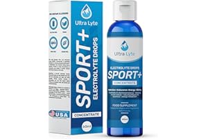 Ultra Lyte Gotas electrolíticas Sport Plus – Apoyo electrolítico ceto para una hidratación rápida, sin azúcar, sin gluten, alivio muscular, botella de 60 ml, para atletas y personas activas