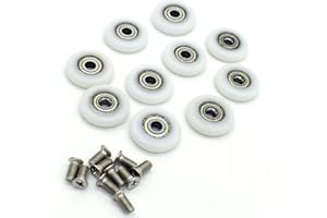 YuanQian - Lot de 10 roulettes de rechange pour porte de douche - Diamètre : 22 mm