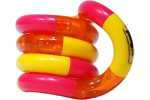 Tangle 85707 Fidget Toy Junior Classic Serie, antistress fingerleksak, främjar finmotorik, rotera och kombinerbar, motorikleksak för barn från 3 år, Cherry – rosa, gul och