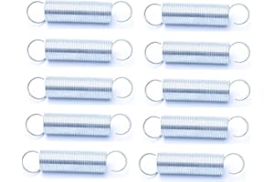 qinggw 10Pcs Weiß verzinkt Außen-Durchmesser 4 mm Drahtdurchmesser 0,5 mm Zugfeder Zugfeder mit Haken Länge 15-60mm (Größe : 0.5 x 4 x 25mm)
